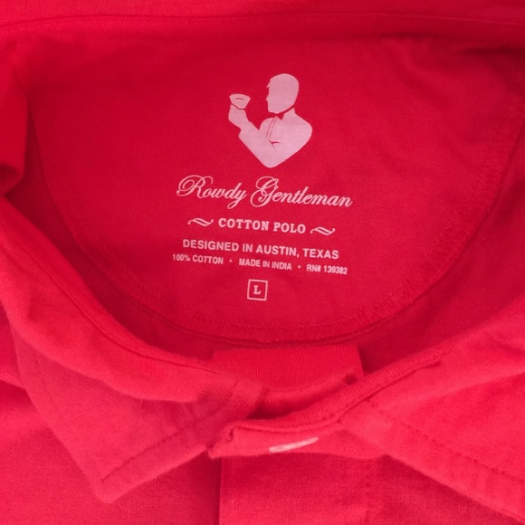 NWOT ROWDY GENTLEMAN COTTON POLO - Picture 3 of 6